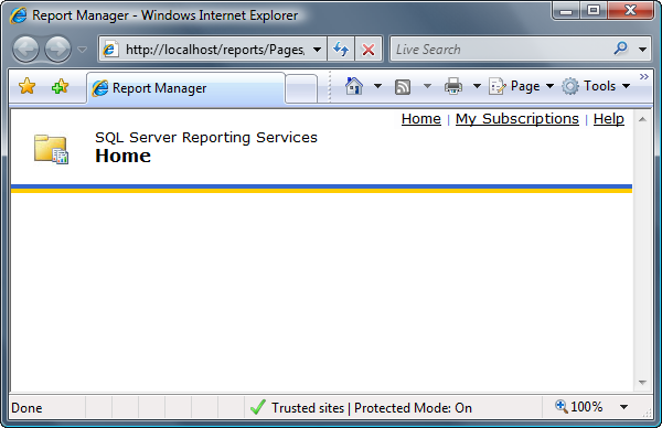 Report Manager - IE Protected Mode