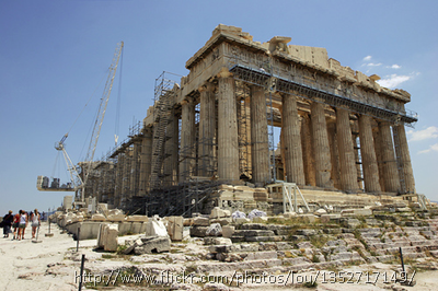 Parthenon Under Construction